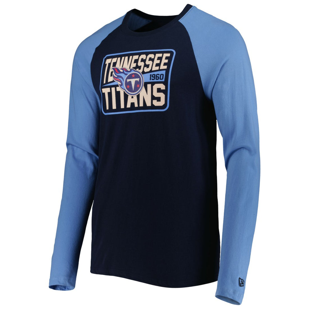 Tennessee Titans New Era Current Raglan Long Sleeve T-Shirt Navy