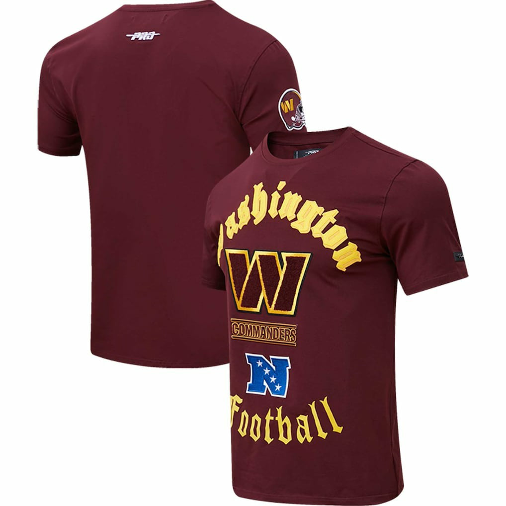 Washington Commanders Pro Standard Old English T-Shirt Burgundy