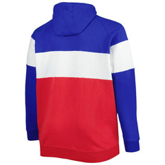Buffalo Bills New Era Big & Tall Current Team Colorblock Fleece Raglan Pullover Hoodie Royal/Red