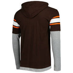 Cleveland Browns New Era Long Sleeve Hoodie T-Shirt Brown