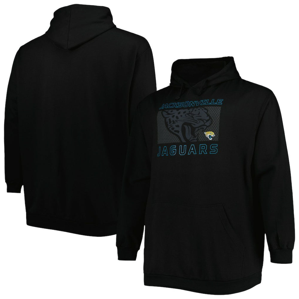 Jacksonville Jaguars Big & Tall Pop of Color Pullover Hoodie Black