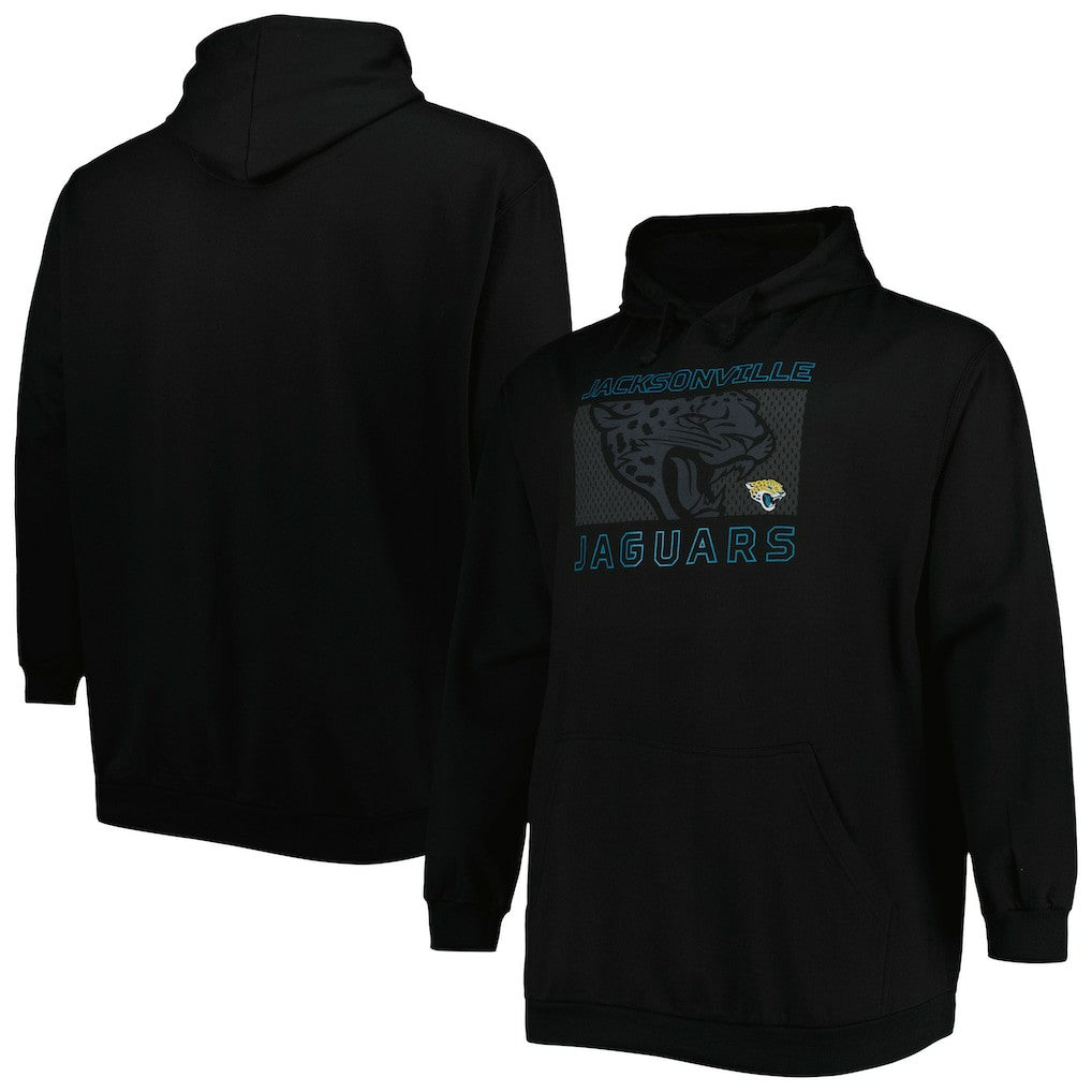 Jacksonville Jaguars Big & Tall Pop of Color Pullover Hoodie Black