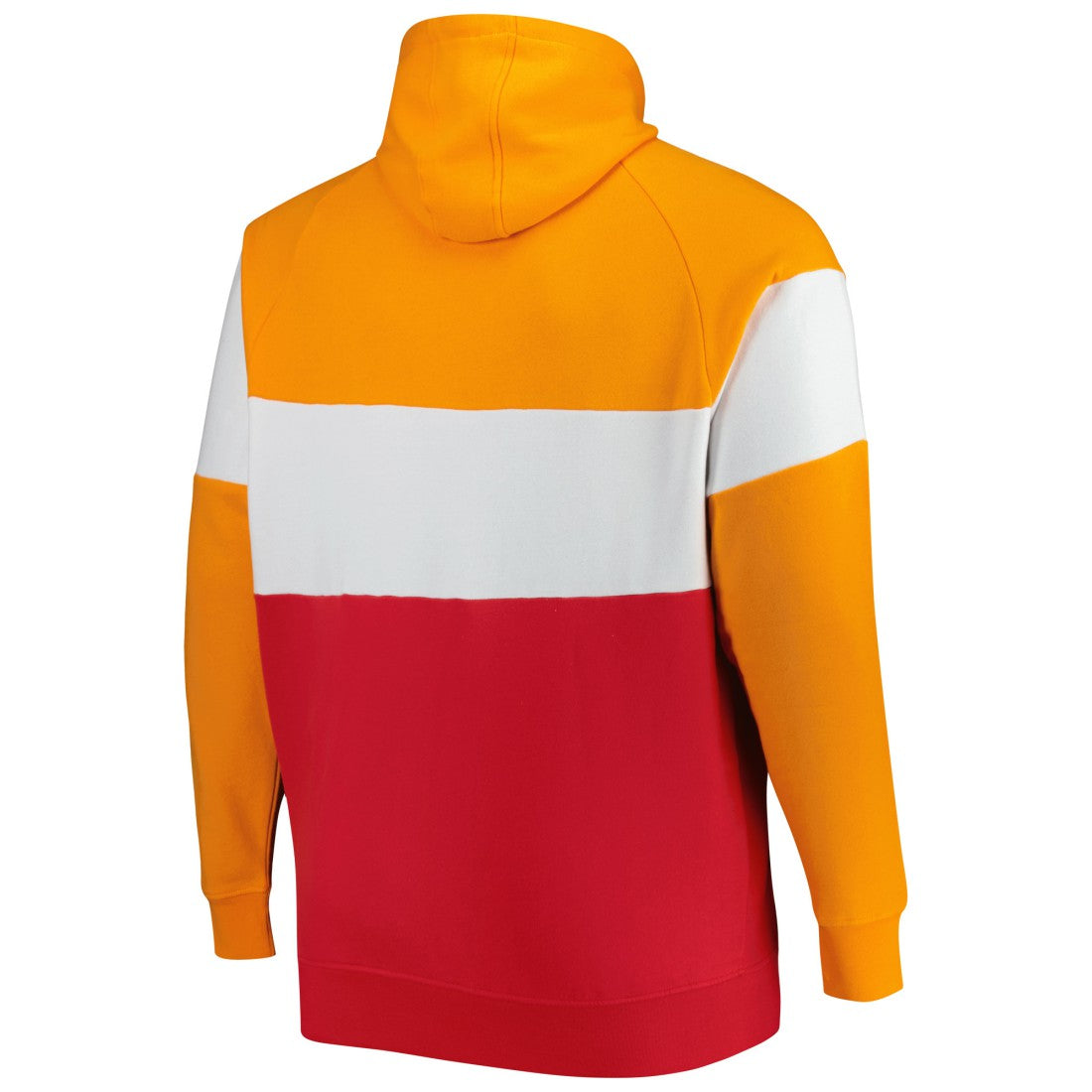 Tampa Bay Buccaneers New Era Big & Tall Throwback Colorblock Fleece Raglan Pullover Hoodie Orange/Red
