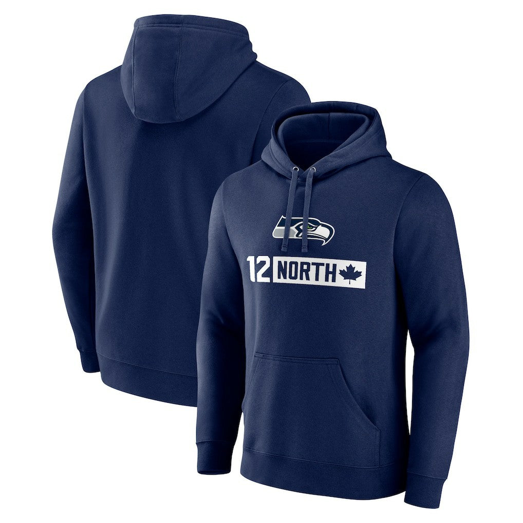 Seattle Seahawks 12 North Pullover Hoodie College Navy