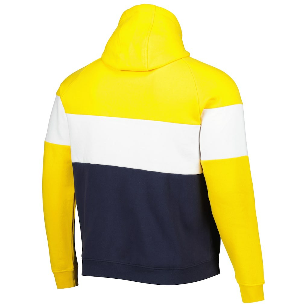 Los Angeles Rams New Era Colorblock Throwback Pullover Hoodie Navy/Gold