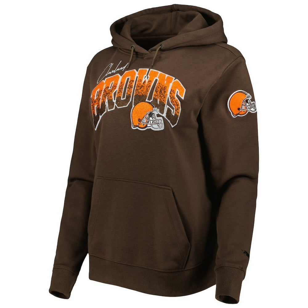 Cleveland Browns Pro Standard Women's Local Patch Pullover Hoodie Brown