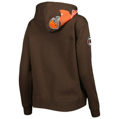 Cleveland Browns Pro Standard Women's Local Patch Pullover Hoodie Brown