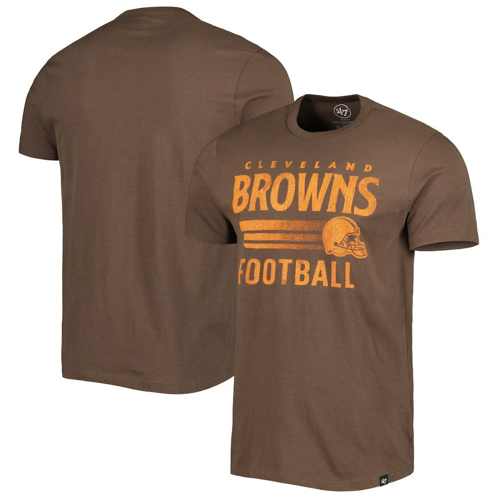 Cleveland Browns '47 Wordmark Rider Franklin T-Shirt Brown