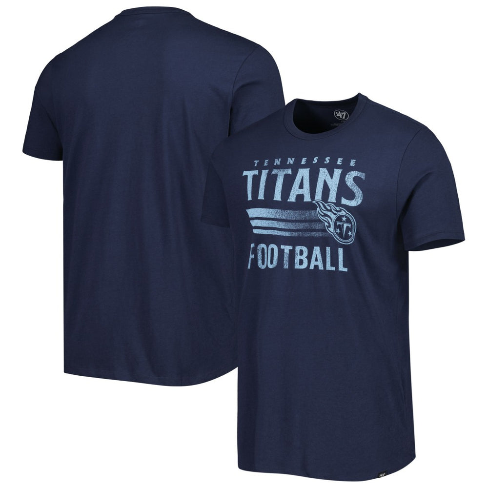 Tennessee Titans '47 Wordmark Rider Franklin T-Shirt Navy