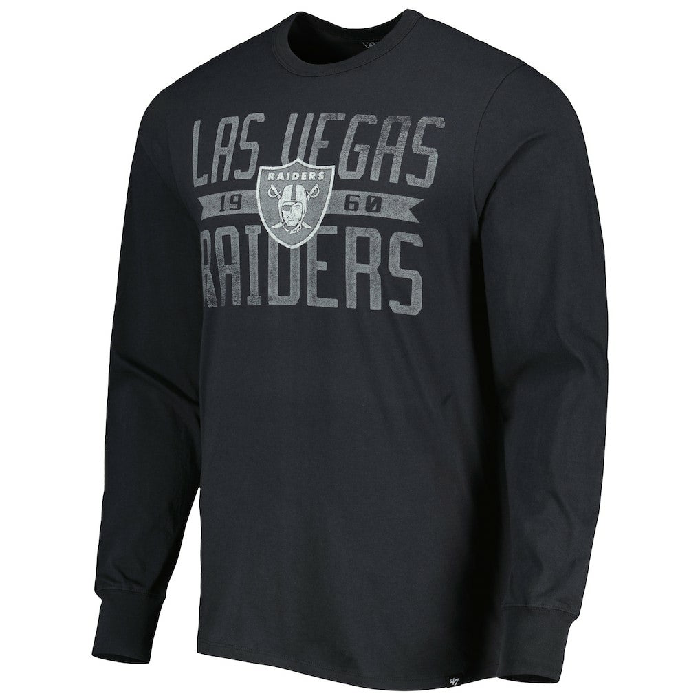 Las Vegas Raiders '47 Brand Wide Out Franklin Long Sleeve T-Shirt Black