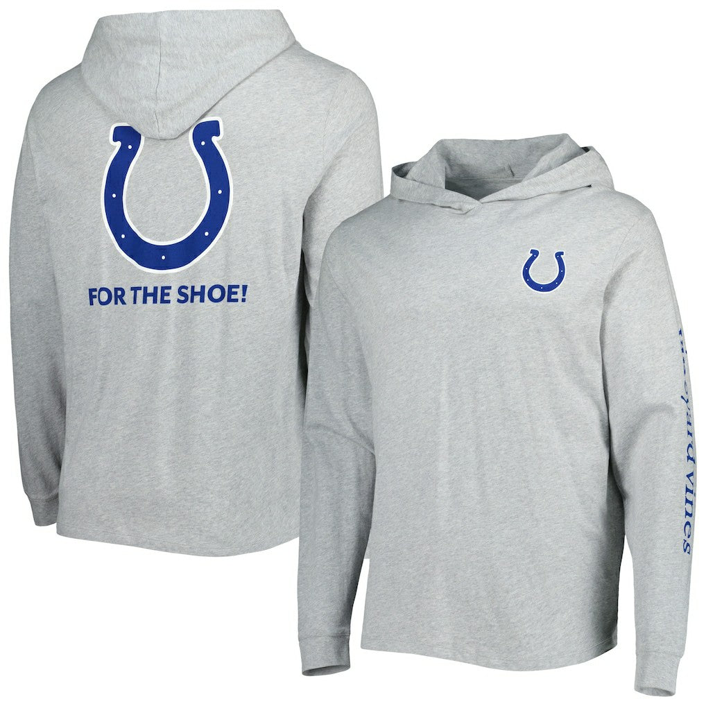 Indianapolis Colts Vineyard Vines Local Long Sleeve Hoodie T-Shirt Heathered Gray