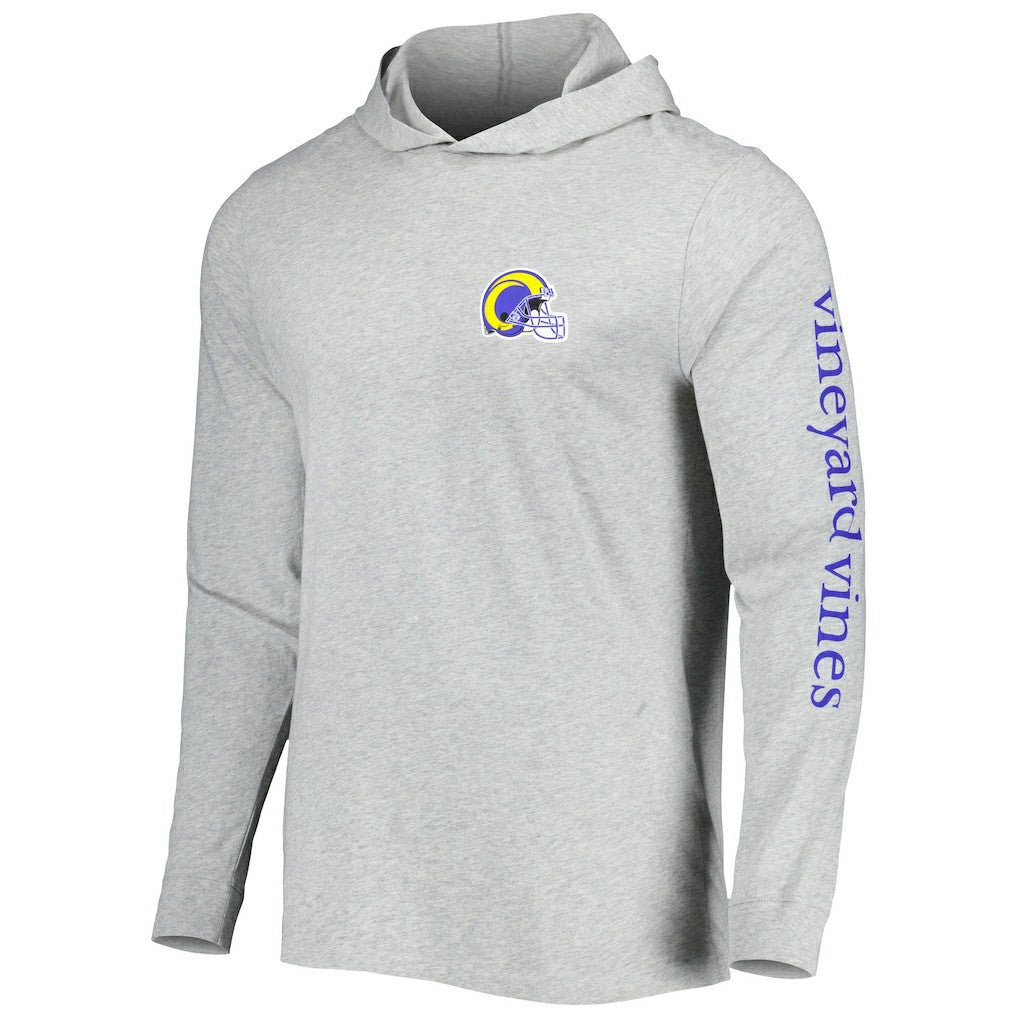 Los Angeles Rams Vineyard Vines Local Long Sleeve Hoodie T-Shirt Heathered Gray