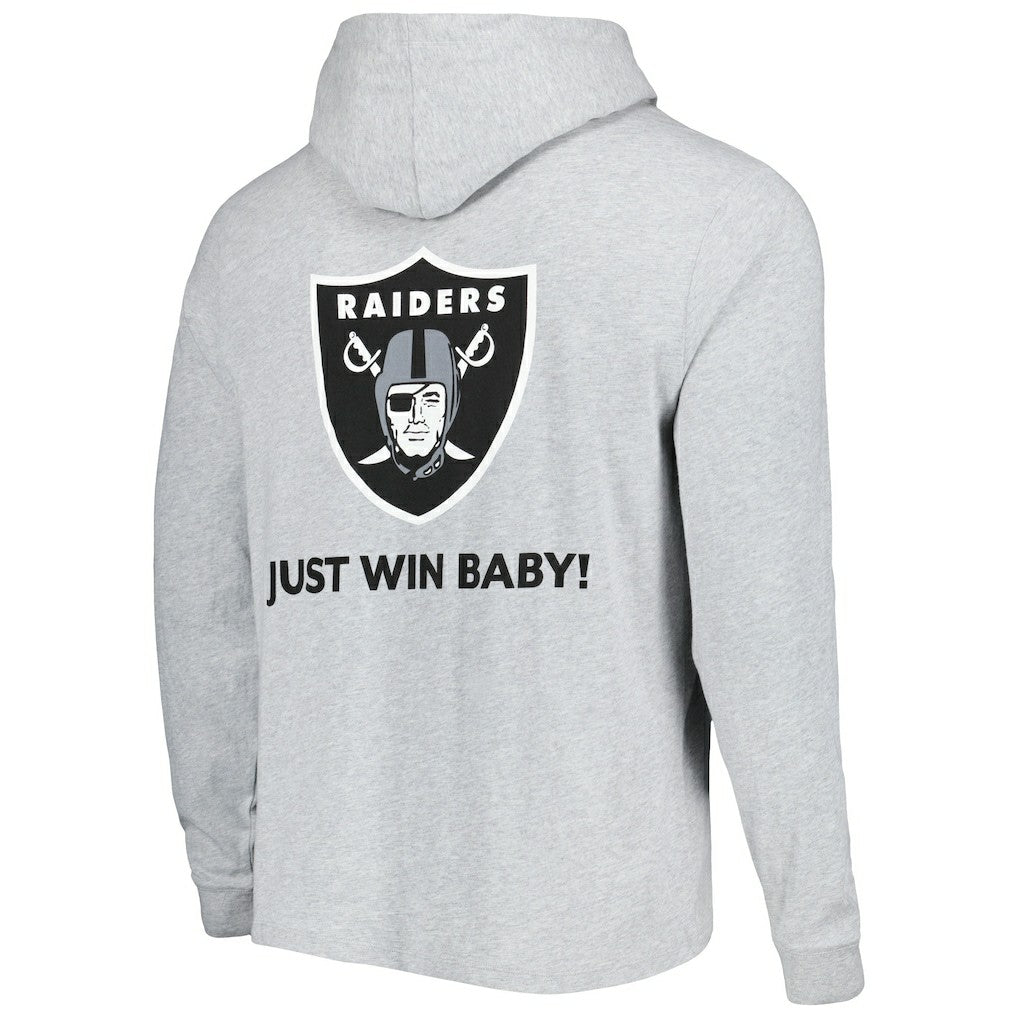 Las Vegas Raiders Vineyard Vines Local Long Sleeve Hoodie T-Shirt Heathered Gray