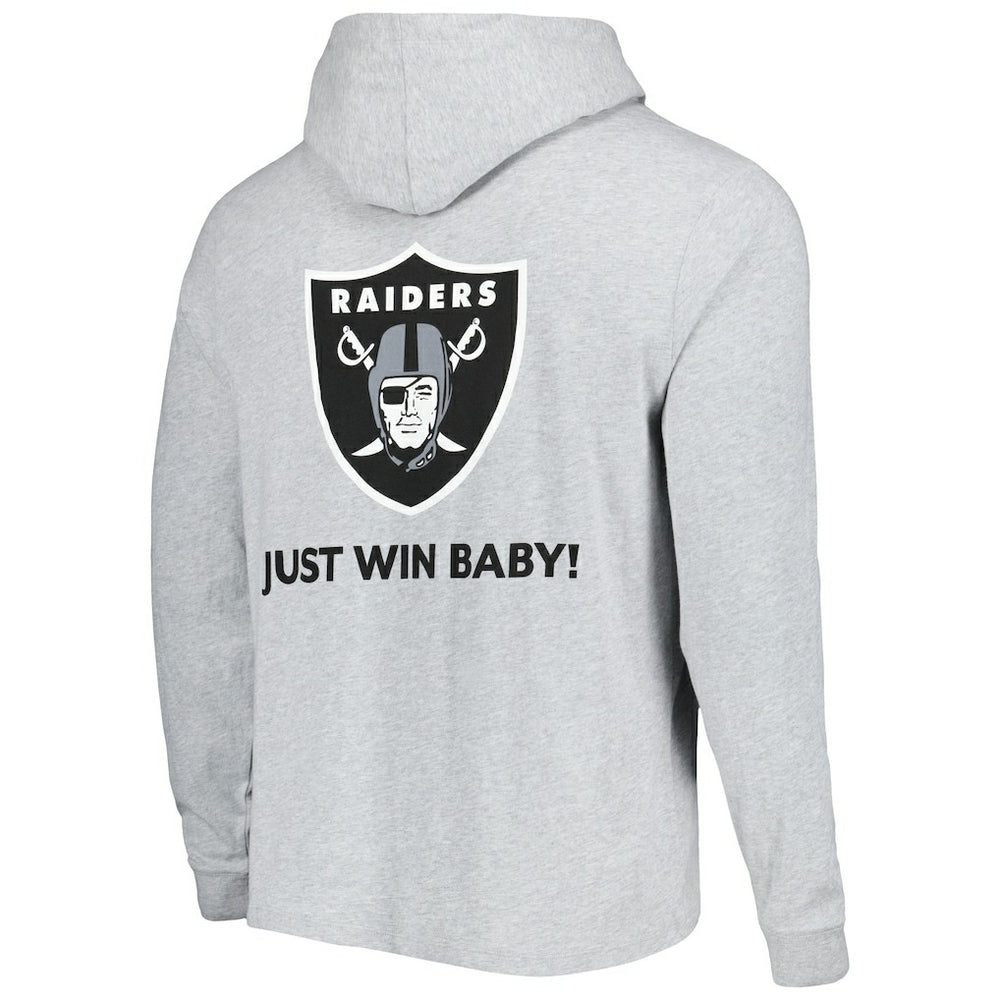 Las Vegas Raiders Vineyard Vines Local Long Sleeve Hoodie T-Shirt Heathered Gray