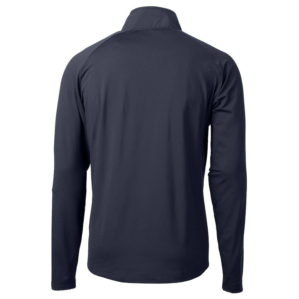 Denver Broncos Cutter & Buck Adapt Eco Knit Hybrid Recycled Quarter-Zip Pullover Top Navy