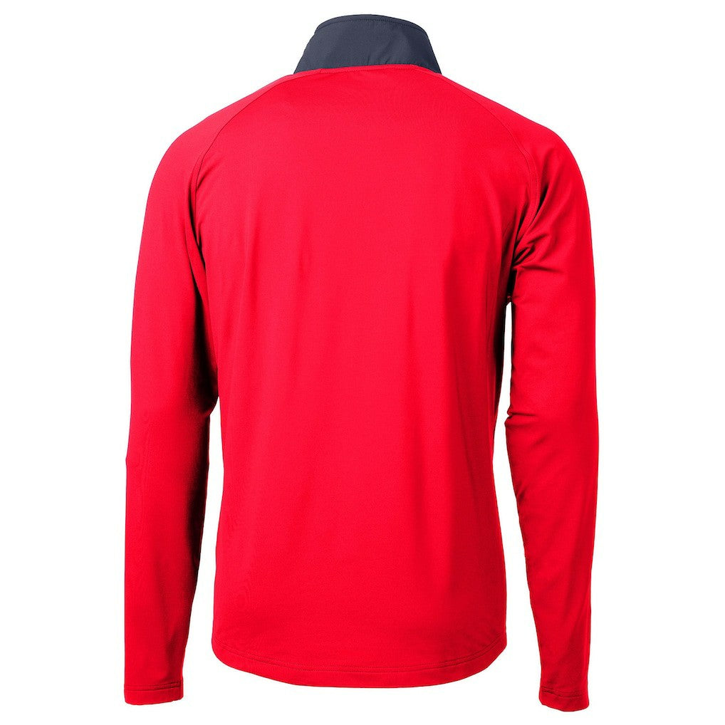 Indianapolis Colts Cutter & Buck Adapt Eco Knit Hybrid Recycled Quarter-Zip Pullover Top Red