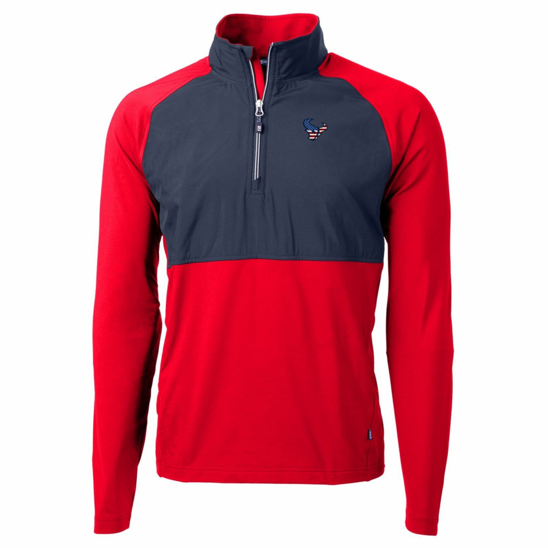 Houston Texans Cutter & Buck Adapt Eco Knit Hybrid Recycled Quarter-Zip Pullover Top Red