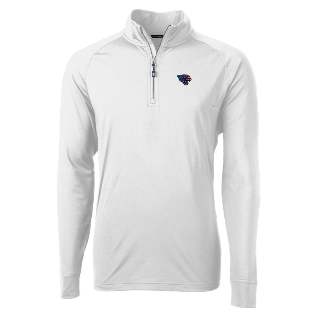 Jacksonville Jaguars Cutter & Buck Team Adapt Eco Knit Hybrid Recycled Quarter-Zip Pullover Top White