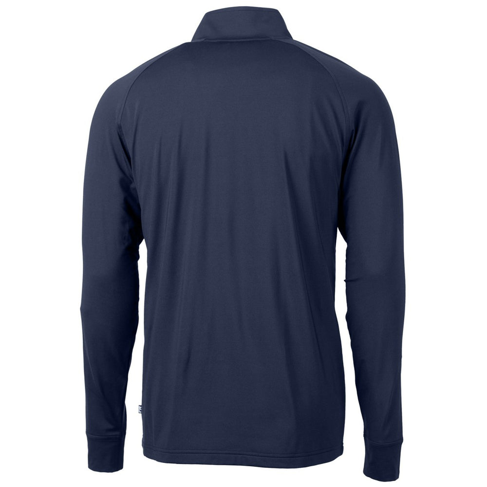 Detroit Lions Cutter & Buck Team Adapt Eco Knit Hybrid Recycled Quarter-Zip Pullover Top Navy