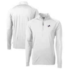 Detroit Lions Cutter & Buck Team Adapt Eco Knit Hybrid Recycled Quarter-Zip Pullover Top White
