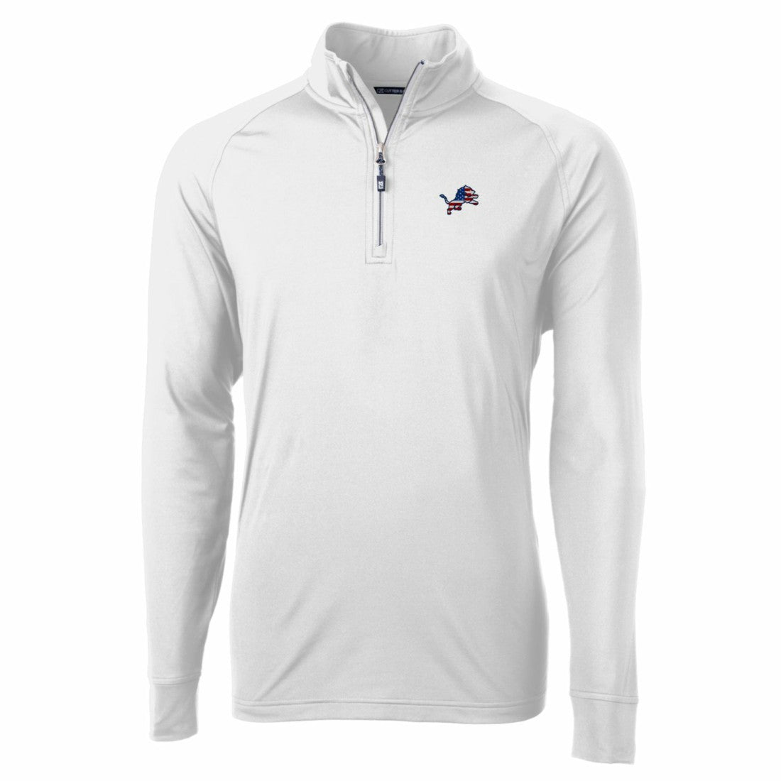 Detroit Lions Cutter & Buck Team Adapt Eco Knit Hybrid Recycled Quarter-Zip Pullover Top White