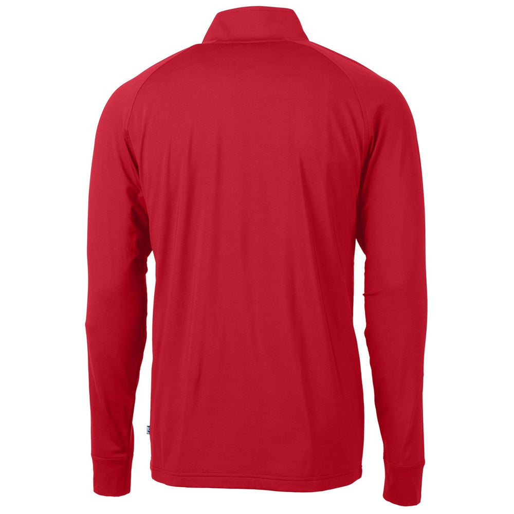 Tennessee Titans Cutter & Buck Team Adapt Eco Knit Hybrid Recycled Quarter-Zip Pullover Top Red