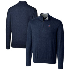 New York Giants Cutter & Buck Lakemont Quarter-Zip Pullover Sweater Navy