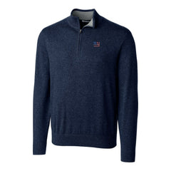 New York Giants Cutter & Buck Lakemont Quarter-Zip Pullover Sweater Navy