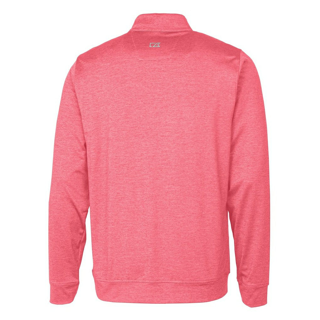 Miami Dolphins Cutter & Buck Stealth Quarter-Zip Pullover Top Heathered Cardinal