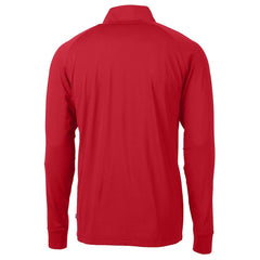 Miami Dolphins Cutter & Buck Big & Tall Adapt Eco Knit Stretch Recycled Quarter-Zip Pullover Top Red