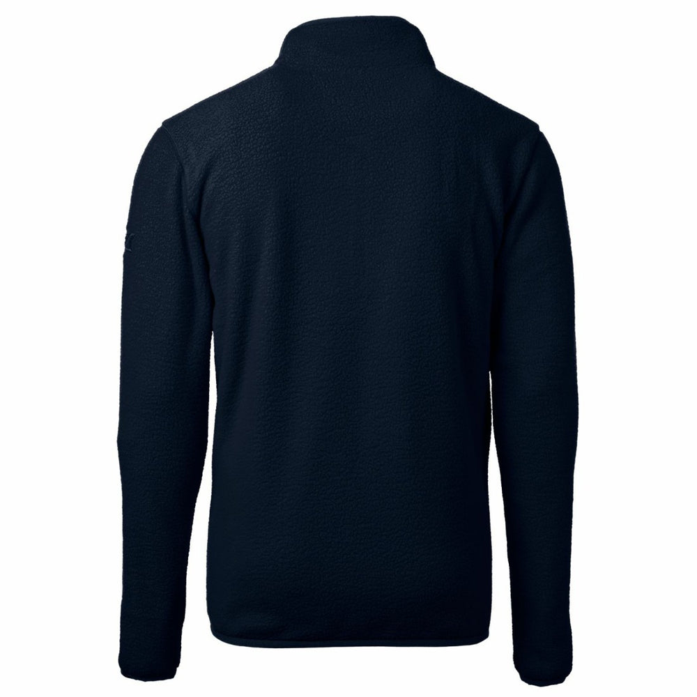 Detroit Lions Cutter & Buck Big & Tall Cascade Eco Sherpa Fleece Quarter-Zip Pullover Jacket Navy