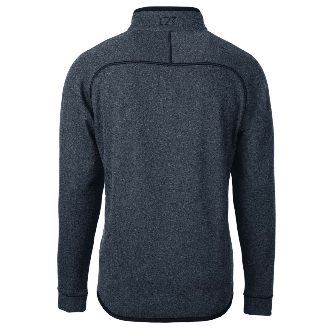 Detroit Lions Cutter & Buck Big & Tall Mainsail Sweater Knit Half-Zip Pullover Jacket Heathered Navy