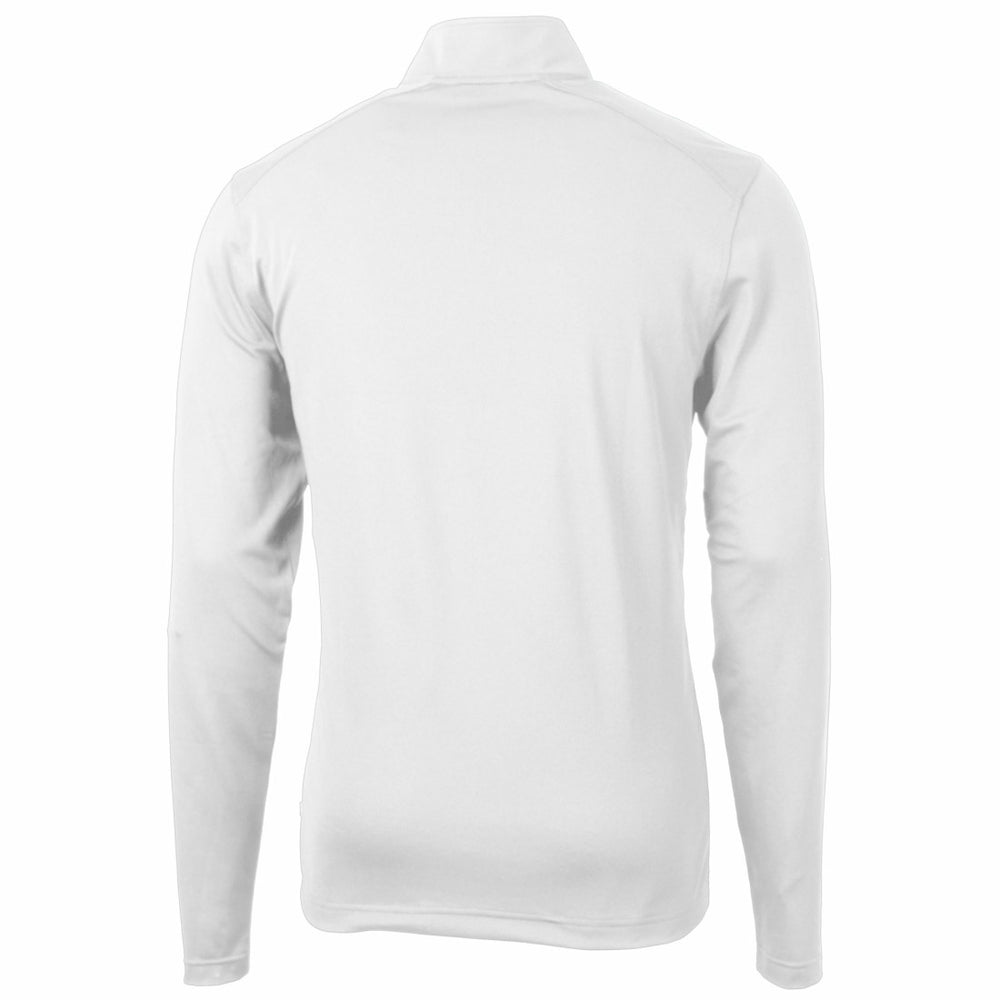 Detroit Lions Cutter & Buck Big & Tall Virtue Eco Pique Recycled Quarter-Zip Jacket White