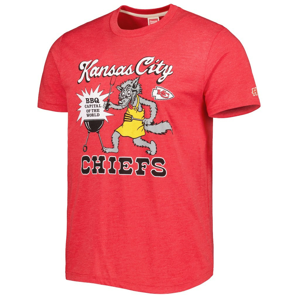 Kansas City Chiefs Homage BBQ Hyper Local Tri-Blend T-Shirt Red