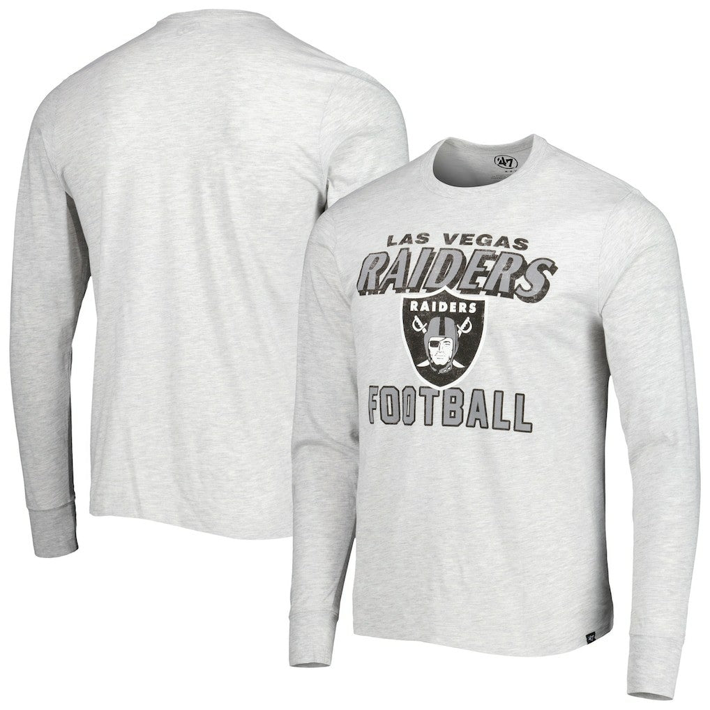 Las Vegas Raiders '47 Dozer Franklin Long Sleeve T-Shirt Heathered Gray