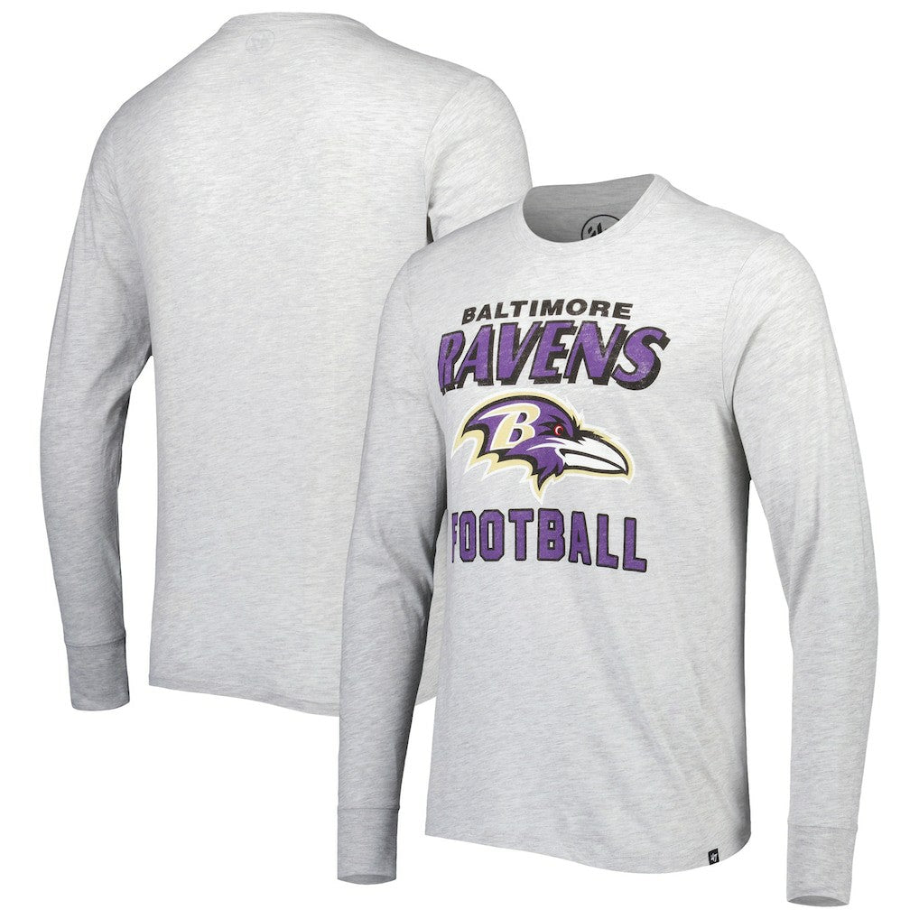 Baltimore Ravens '47 Dozer Franklin Long Sleeve T-Shirt Heathered Gray