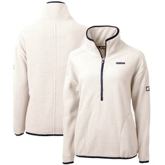 San Francisco 49ers Cutter & Buck Women's Americana Cascade Eco Sherpa Fleece Half-Zip Pullover Jacket Cream