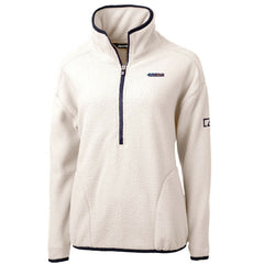 San Francisco 49ers Cutter & Buck Women's Americana Cascade Eco Sherpa Fleece Half-Zip Pullover Jacket Cream