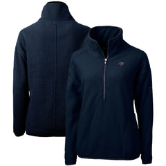 Tampa Bay Buccaneers Cutter & Buck Women's Americana Cascade Eco Sherpa Fleece Half-Zip Pullover Jacket Navy