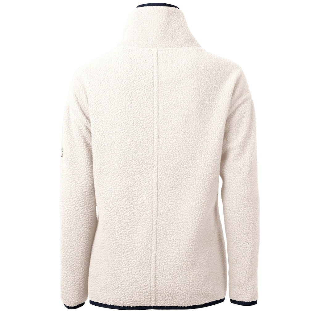 Baltimore Ravens Cutter & Buck Women's Americana Cascade Eco Sherpa Fleece Half-Zip Pullover Jacket Cream