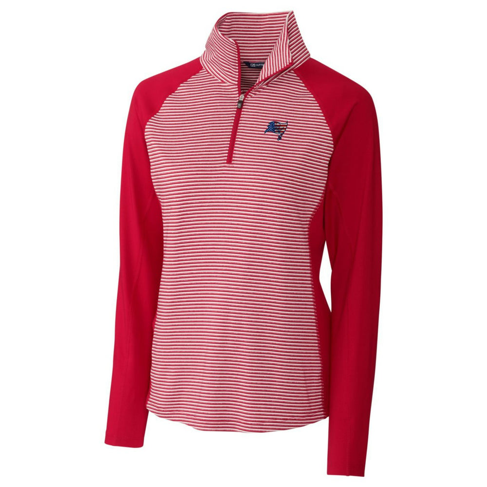 Tampa Bay Buccaneers Cutter & Buck Women's Forge Tonal Half-Zip Top Cardinal