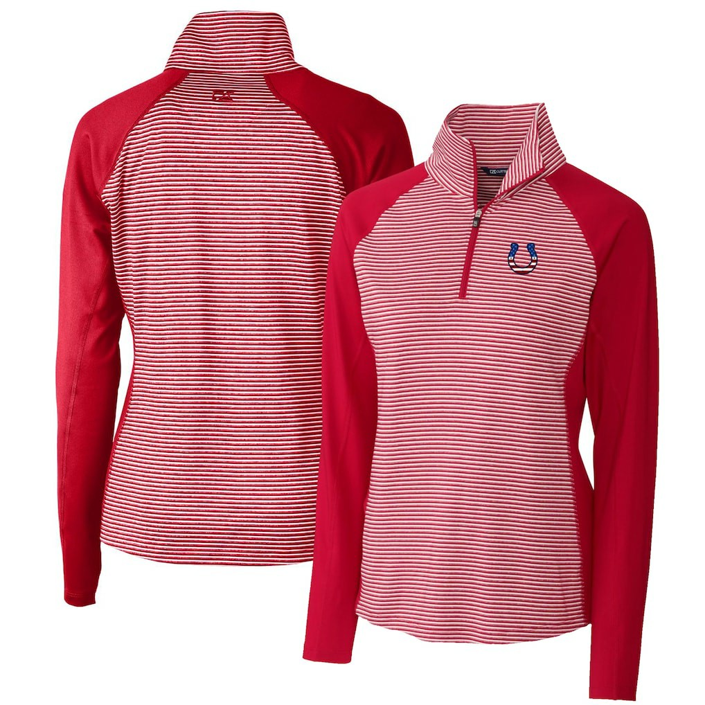 Indianapolis Colts Cutter & Buck Women's Forge Tonal Half-Zip Top Cardinal