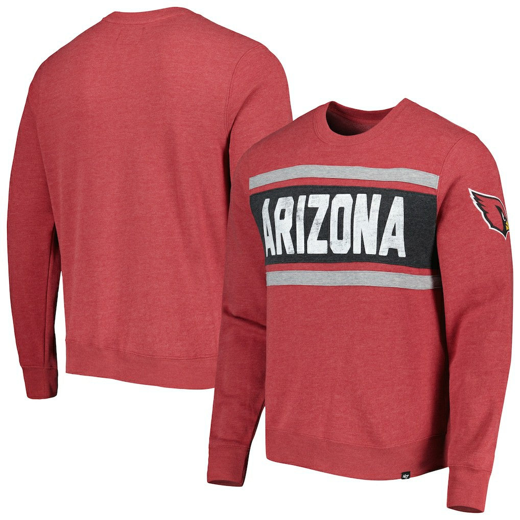 Arizona Cardinals '47 Bypass Tribeca Pullover Sweatshirt Heathered Cardinal