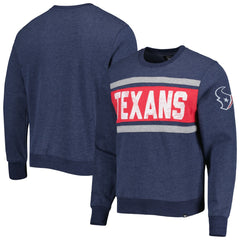 Houston Texans '47 Bypass Tribeca Pullover Sweatshirt Heather Navy