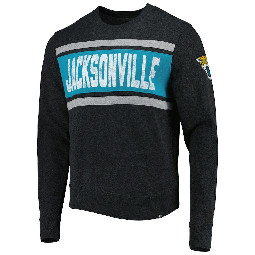 Jacksonville Jaguars '47 Bypass Tribeca Pullover Sweatshirt Heathered Black