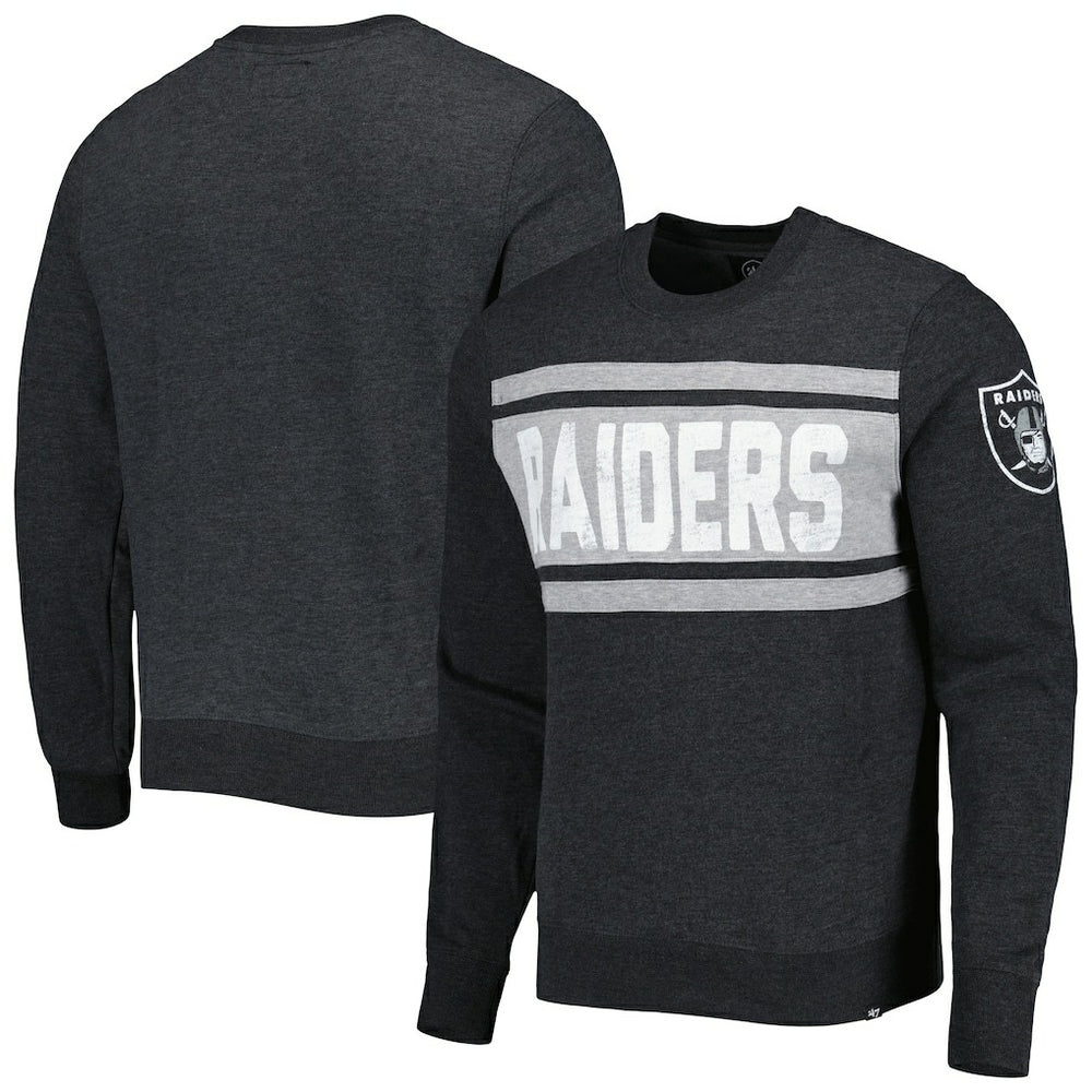 Las Vegas Raiders '47 Bypass Tribeca Pullover Sweatshirt Heathered Black