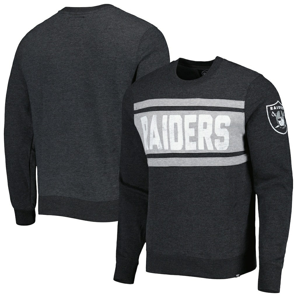 Las Vegas Raiders '47 Bypass Tribeca Pullover Sweatshirt Heathered Black