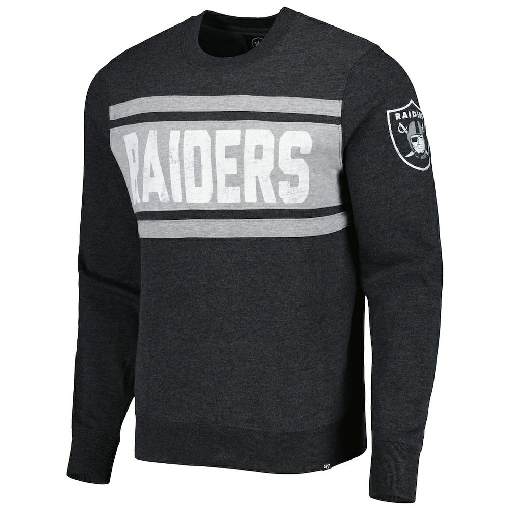 Las Vegas Raiders '47 Bypass Tribeca Pullover Sweatshirt Heathered Black