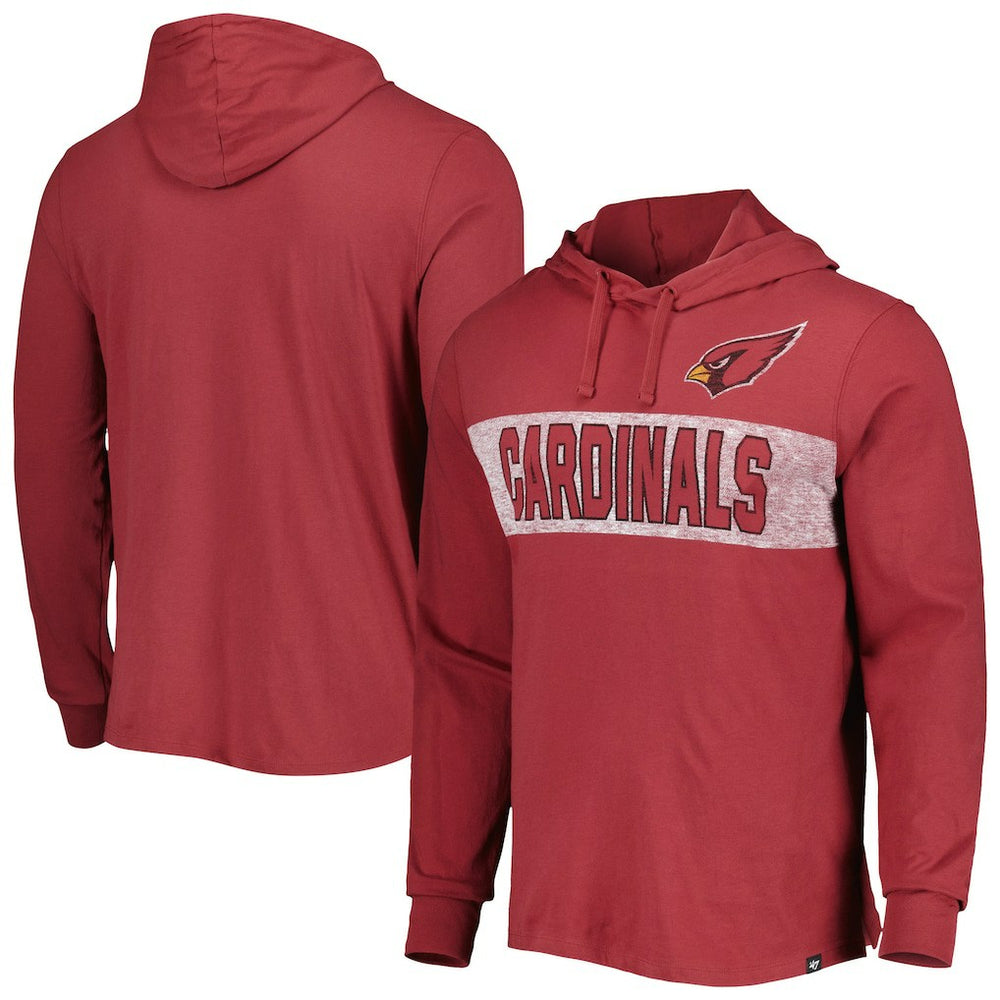 Arizona Cardinals '47 Field Franklin Hooded Long Sleeve T-Shirt Cardinal