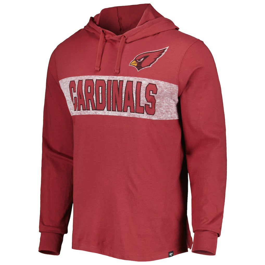 Arizona Cardinals '47 Field Franklin Hooded Long Sleeve T-Shirt Cardinal